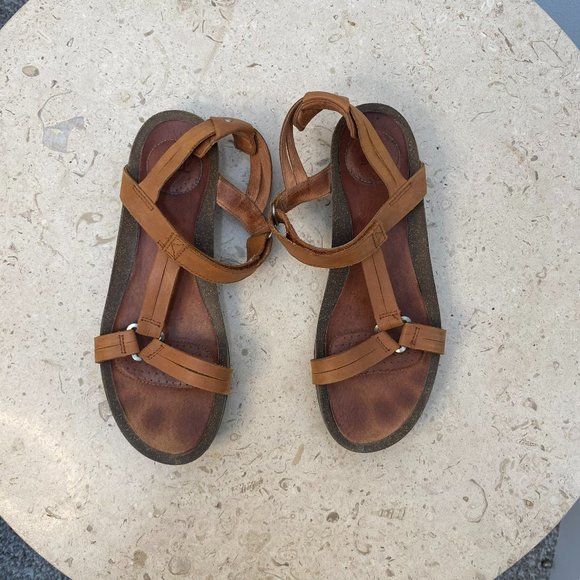 Teva Shoes - Teva Women's Ysidro Brown Leather Wedge Sandals